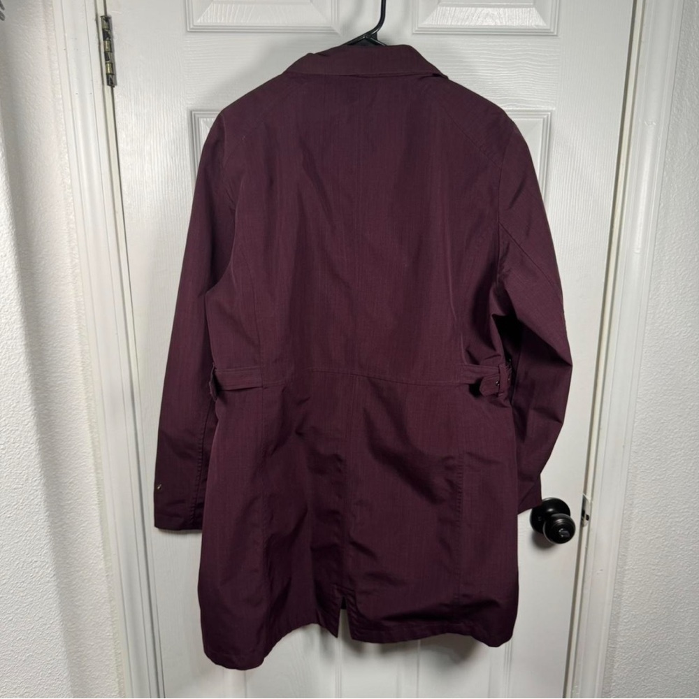 Kirkland Signature Women's Dark Burgundy/Purple Trench Coat - Picture 4 of 5